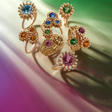 Poppy Bague - Saphir Rose