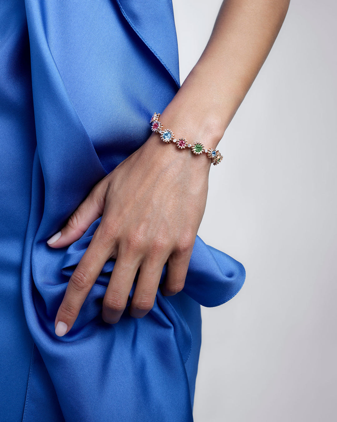 Poppy Bracelet - Aquamarines - Tourmalines - Peridot - Diamonds