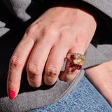 Bague - Rubis - Diamants