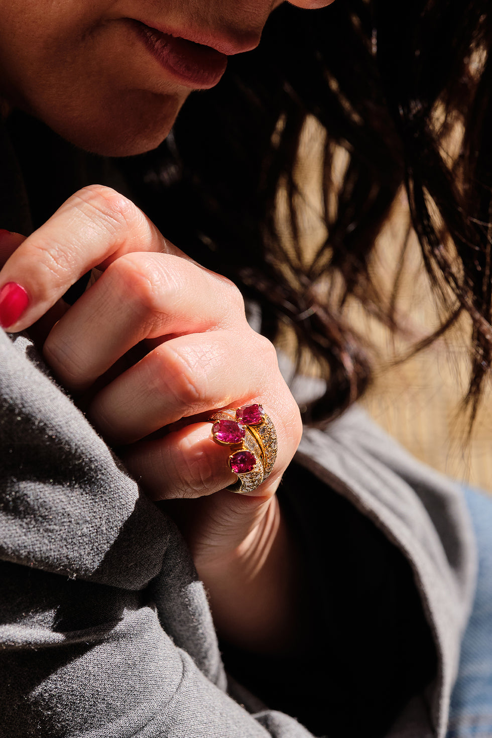 Bague - Rubis - Diamants