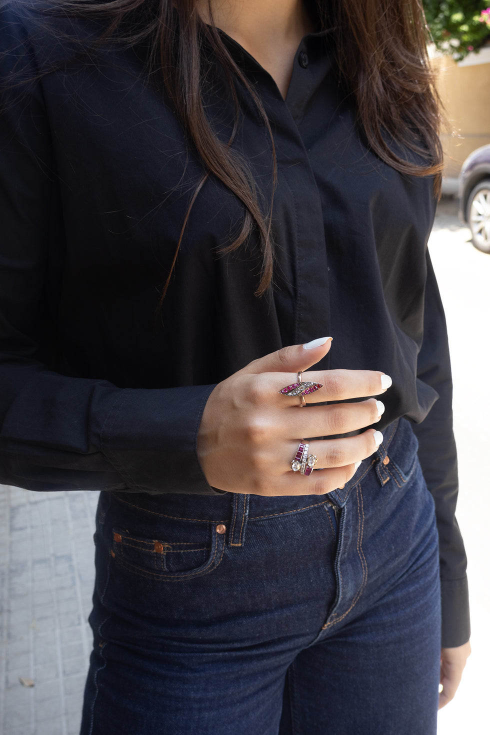 Bague - Rubis - Diamants