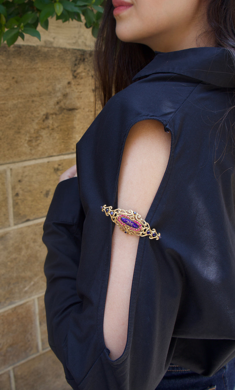 Brooch - Blue Sapphires - Rubies