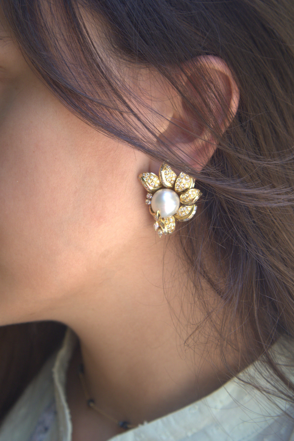 Earrings - Pearls - Diamonds