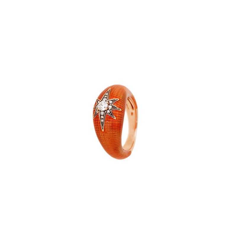 Aïda Bague Orange - diamants