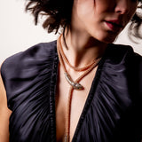 Unique Necklace - Diamonds - Yellow Diamonds - Emeralds