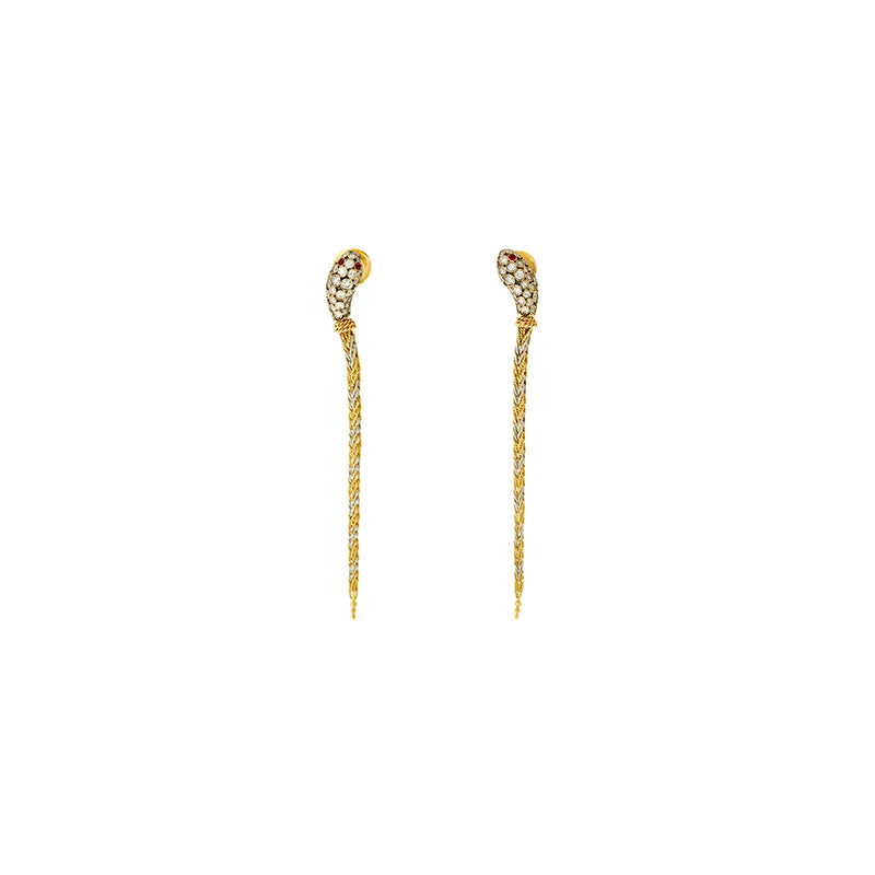 Basilik Earring - Diamonds - Spinels