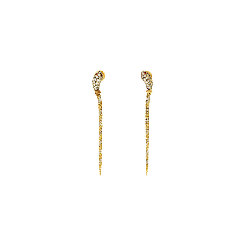 Basilik Earrings - Diamonds - Spinels