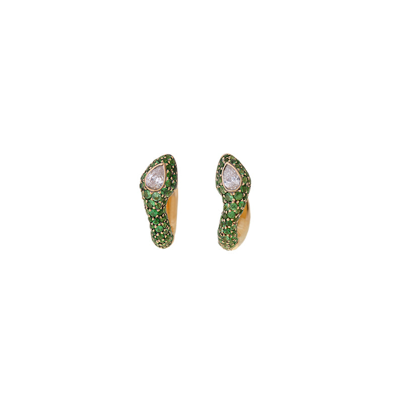 Basilik Earring - Tsavorites - Diamonds