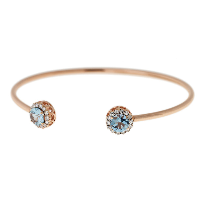 Beirut Bracelet - Aquamarines - Diamonds