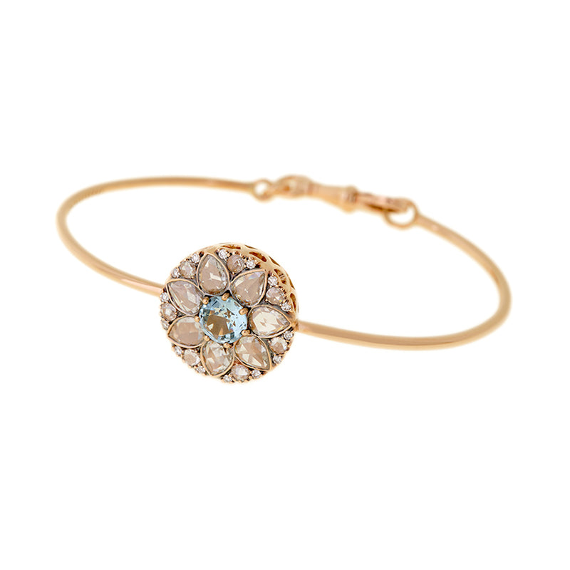 Beirut Rosace Bracelet - Aigue-Marines - Diamants