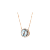 Beirut Pendant - Aquamarine - Diamonds