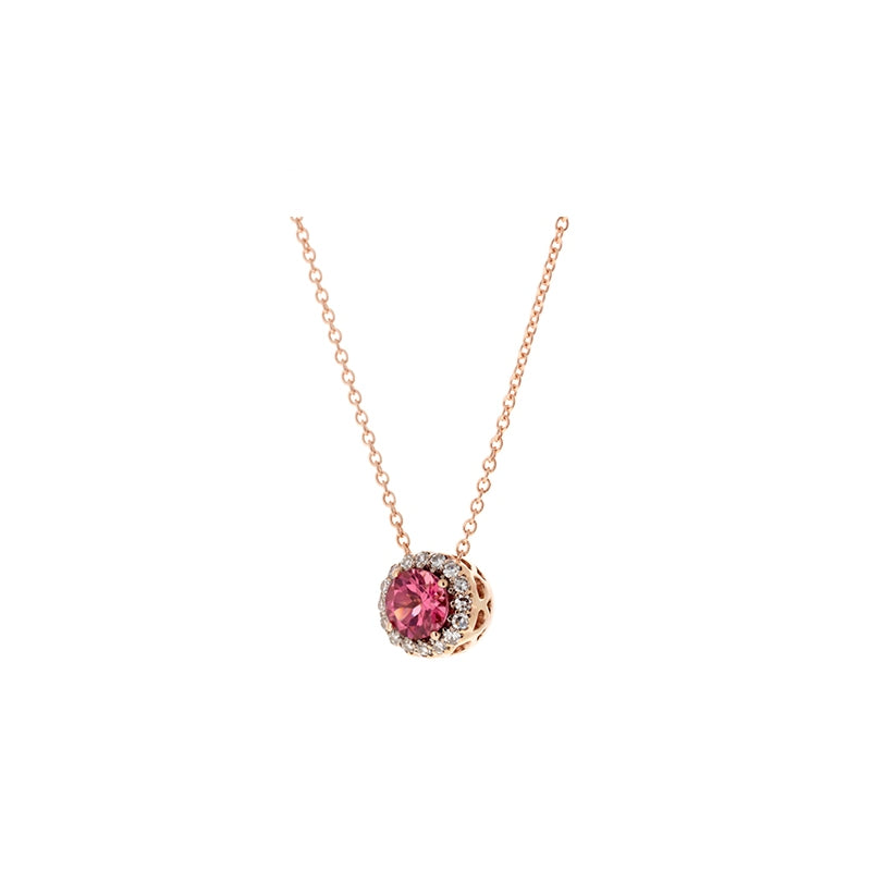 Beirut Pendentif - Tourmaline Rose - Diamants