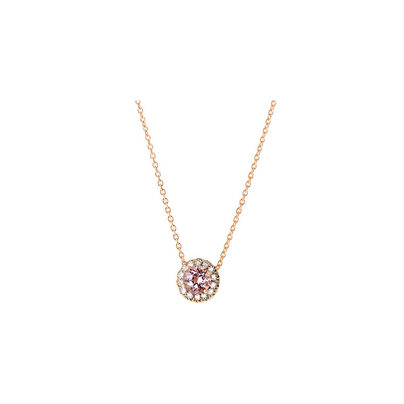 Beirut Pendentif - Morganite - Diamants