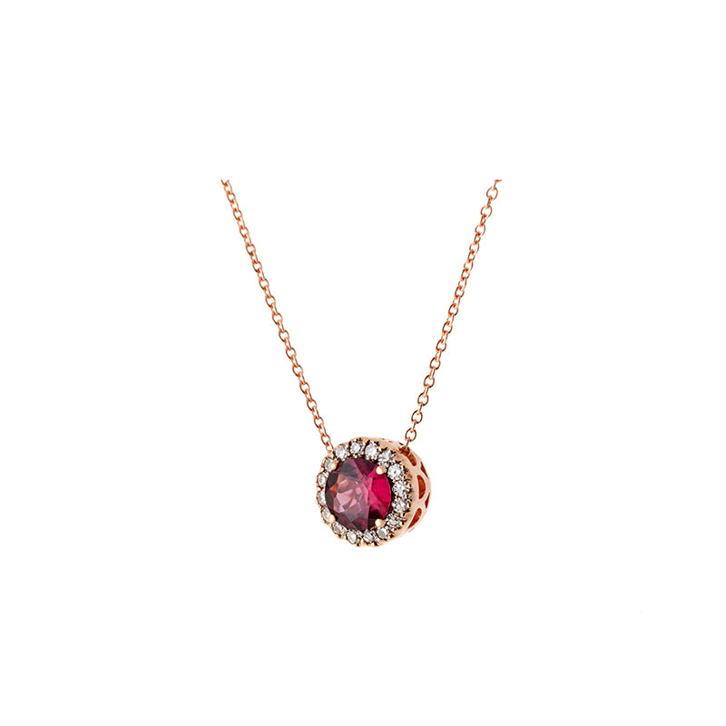Beirut Pendentif - Rhodolite - Diamants