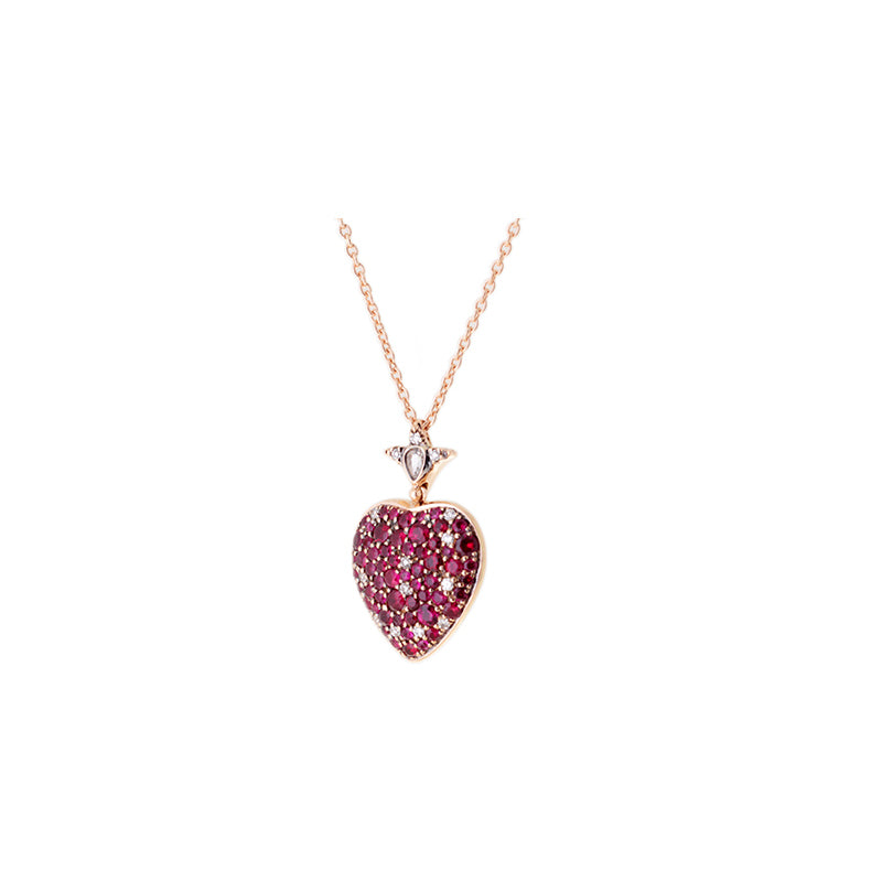 Corazon Pendentif - Rubis - Diamants