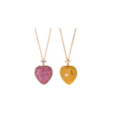 Corazon Jaune Pendentif – Tourmalines – Diamants