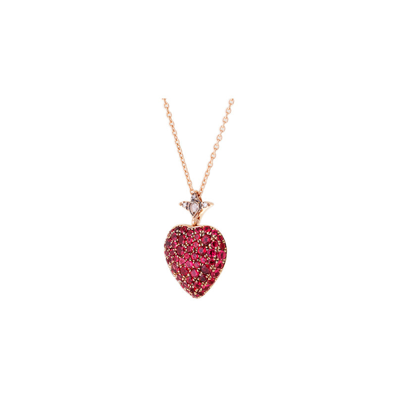 Corazon Pendant - Spinels - Diamonds