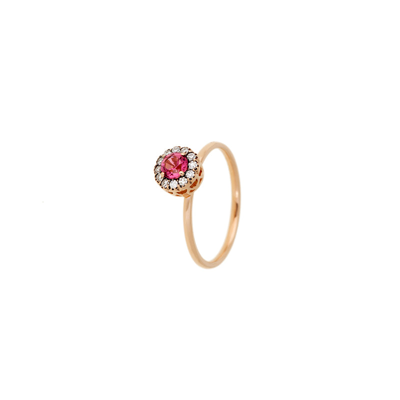 Beirut Bague - Tourmaline Rose - Diamants