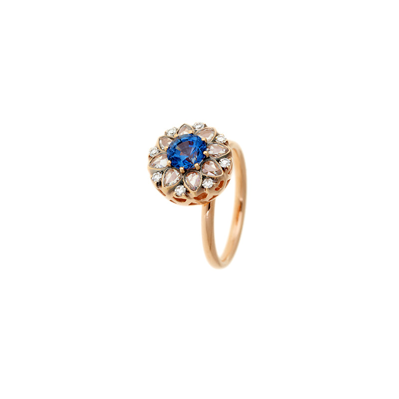 Beirut Rosace Ring - Blue Sapphire - Diamonds