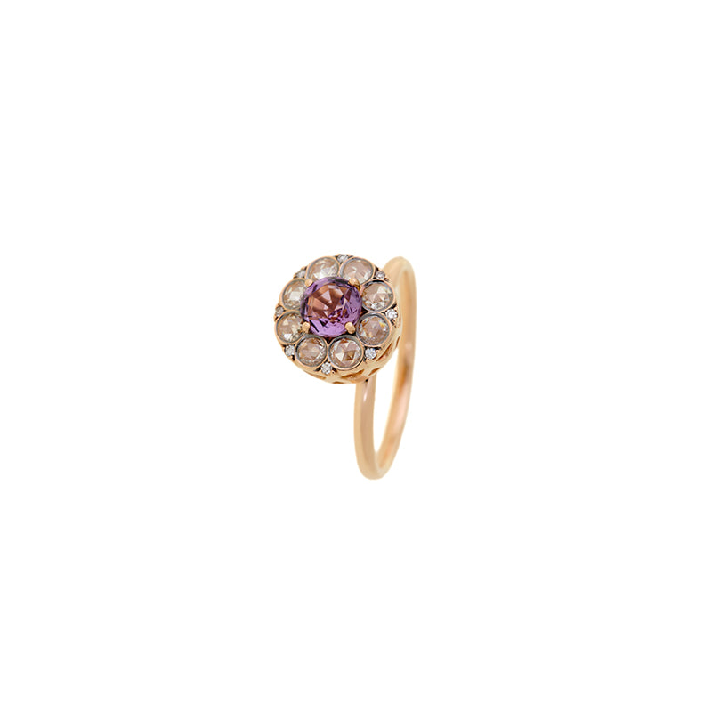Beirut Rosace Ring - Amtehyst - Diamonds