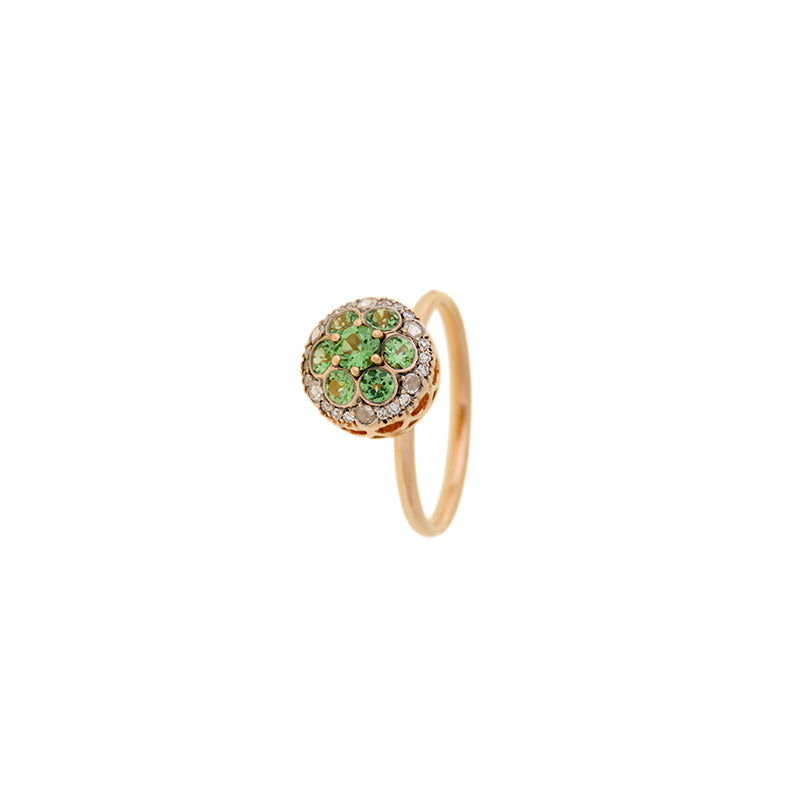 Beirut Rosace Ring - Tsavorites - Diamonds