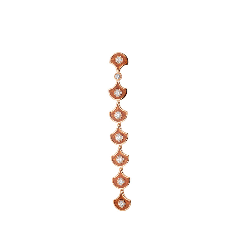 Fish For Love Boucle d'oreille Orange - Diamants