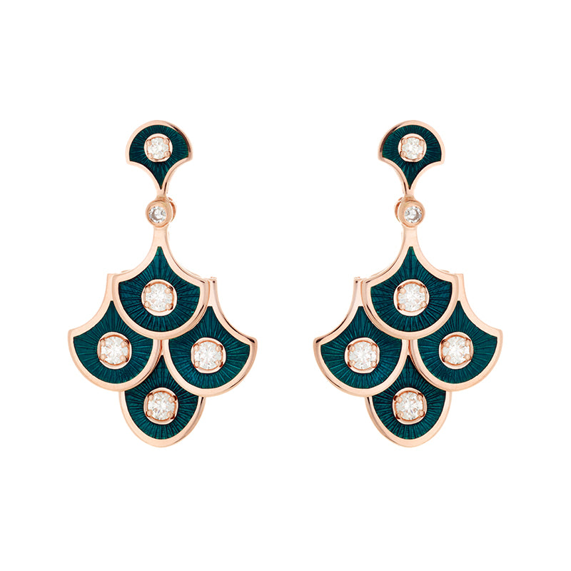 Fish For Love Boucles d'oreilles Pétroles - Diamants