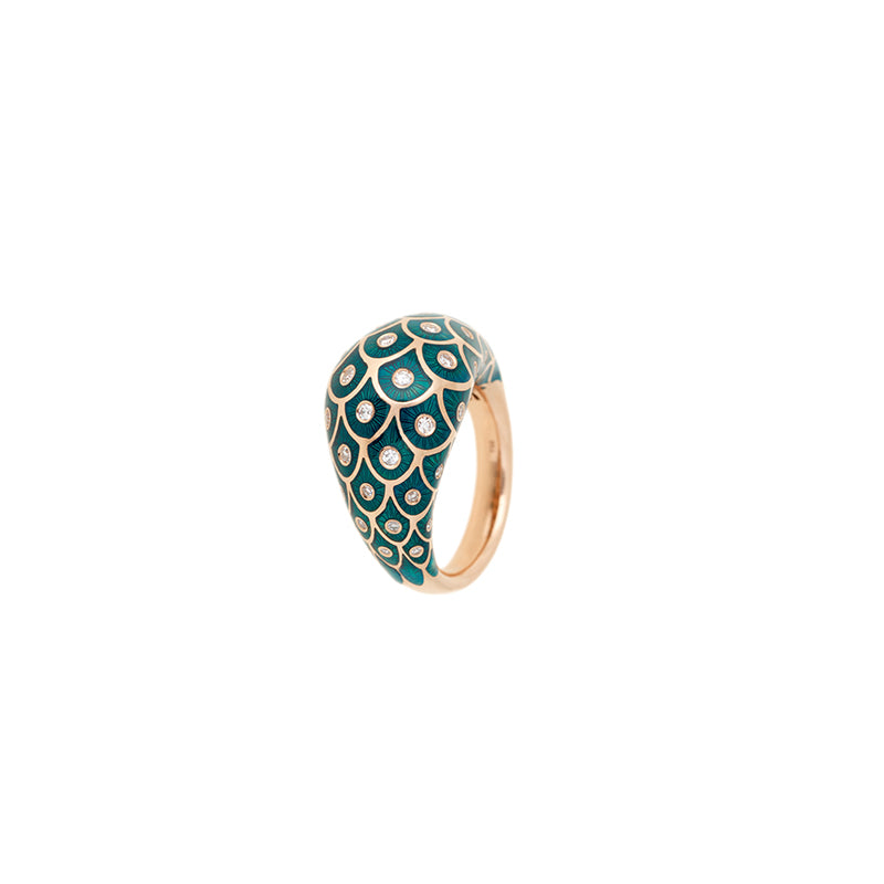 Fish For Love Bague Pétrole - Diamants