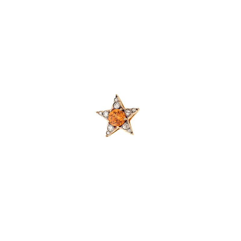 Istanbul Boucle d'Oreille - Spessartite - diamants