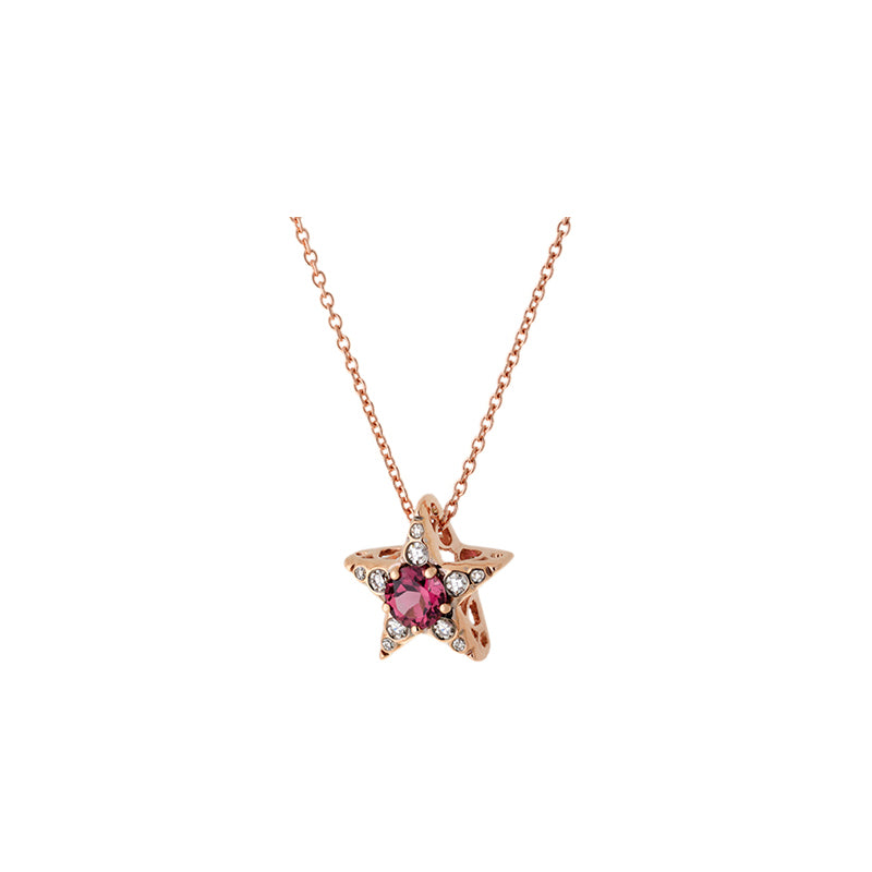 Istanbul Pendant - Rhodolite - Diamonds