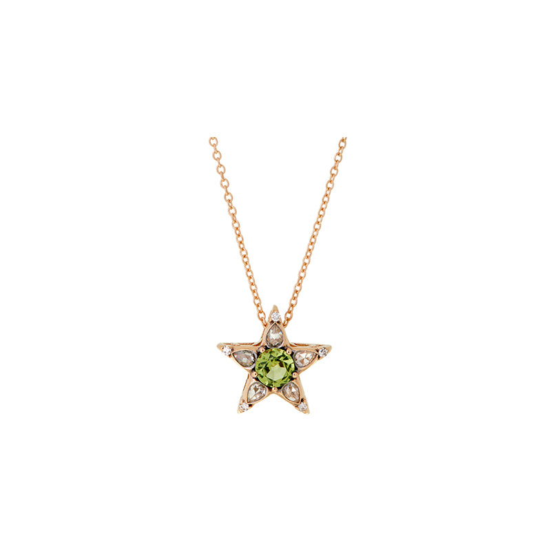 Istanbul Pendant - Peridot - Diamonds