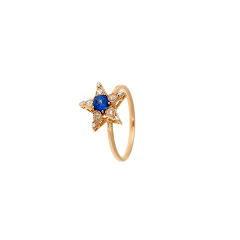 Istanbul Ring - Blue Sapphire - Diamonds