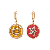 Double Face Médaille - Vivaneau Rouge et Jaune - Diamants