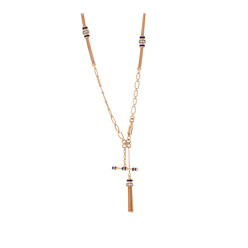 Kastak Necklace Navy Blue - Diamonds