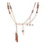 Kastak Collier bleu marine - diamants
