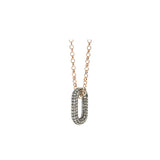 Link Pendant - Icy Grey Diamonds