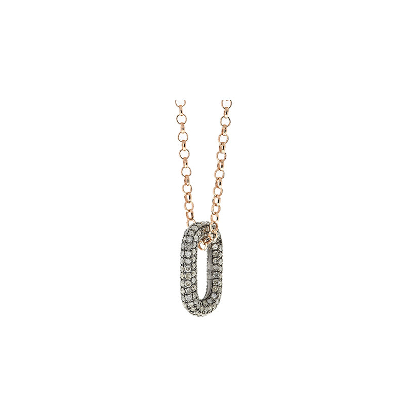 Link Pendant - Icy Grey Diamonds