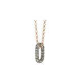 Link Pendant - Icy Grey Diamonds