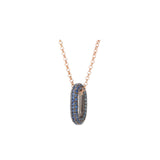 Link Pendant - Blue Sapphires