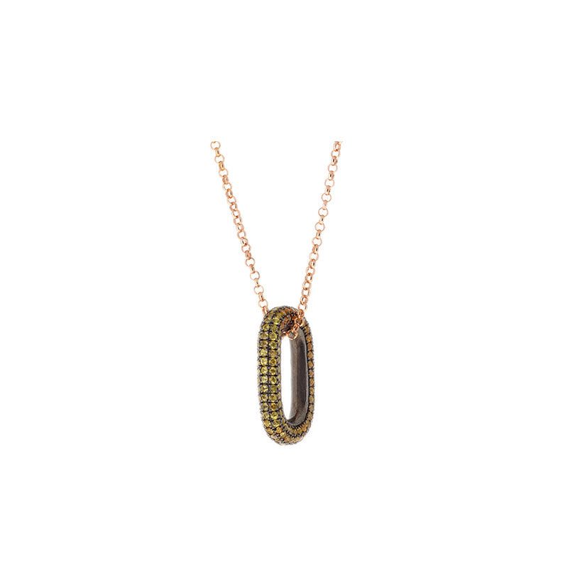 Link Pendant - Yellow Sapphires