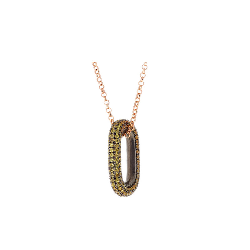 Link Pendant - Yellow Sapphires
