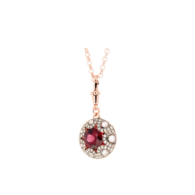 Mille et une nuits Pendentif - Rhodolite - Diamants