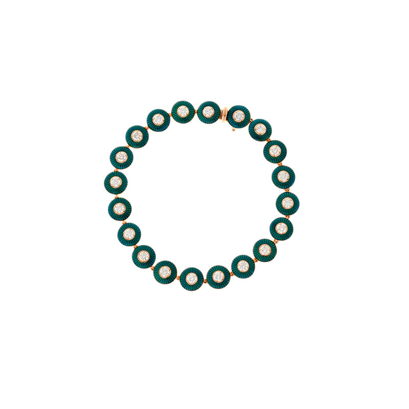Mina Petrol Bracelet - Diamonds