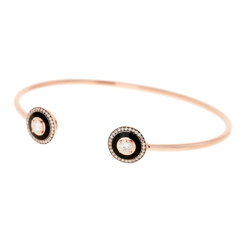 Mina Bracelet noir - Diamants