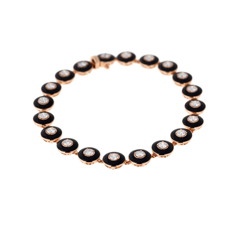 Mina Bracelet noir - Diamants