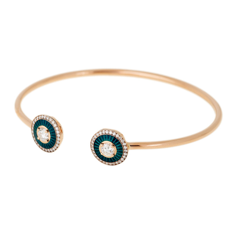 Mina Petrol Bracelet - Diamonds