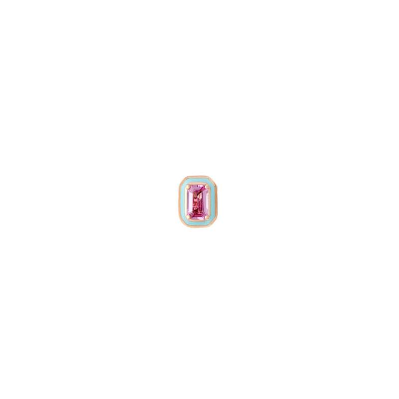 Mina Light Blue Earring - Pink Sapphire