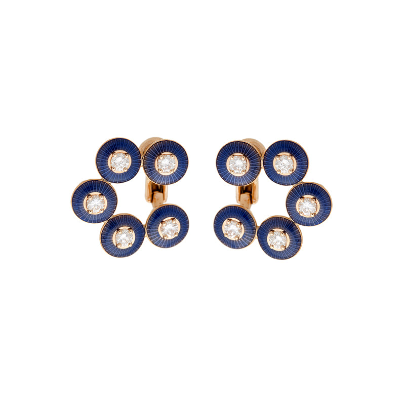 Mina Blue Earrings - Diamonds
