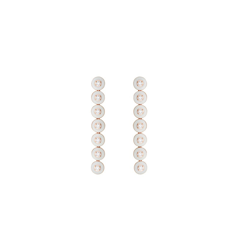 Mina Boucles d'oreilles Ivoires - Diamants