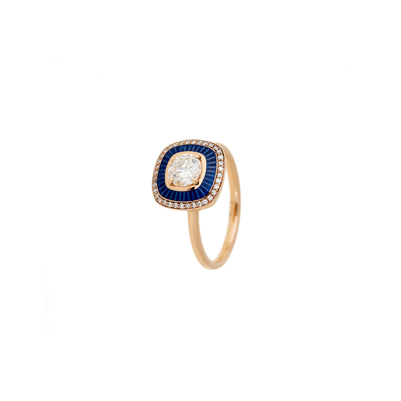 Mina Navy Blue Ring - Diamonds